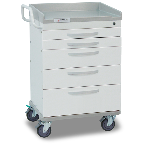 Detecto Rescue Series Anesthesiology Medical Cart, 6 Blue Drawers RC333369BLU